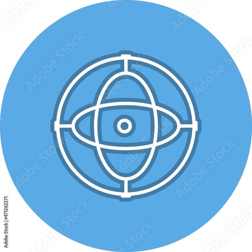 Gyroscope Line Circle Vector Icon Design