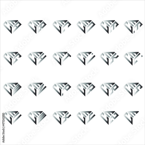 ECA to ECZ letter logo creative design, Multiple triple letter logo design