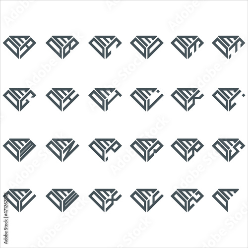 EDA to EDZ letter logo creative design, Multiple triple letter logo design
