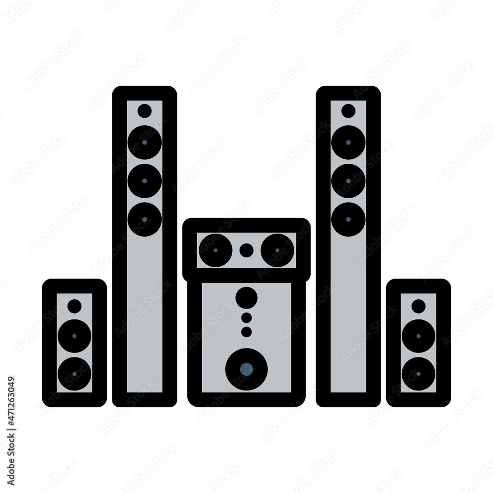 Obraz premium Audio System Speakers Icon