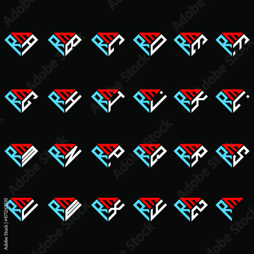 ERA to ERZ letter logo creative design, Multiple triple letter logo design