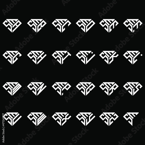 ESA to ESZ letter logo creative design, Multiple triple letter logo design
