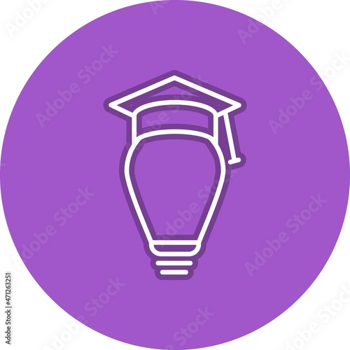 Wisdom Line Circle Vector Icon Design