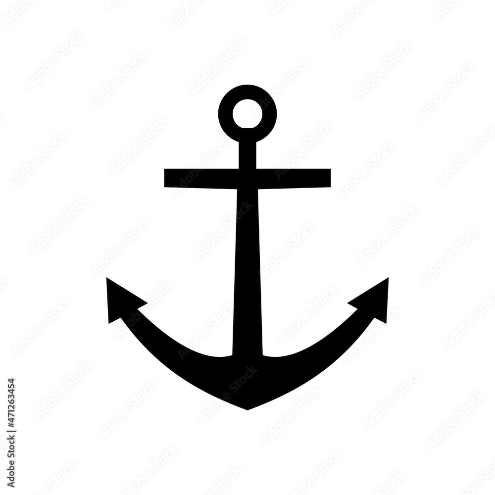 Vector illustration anchor on white background Vector illustration anchor on white background