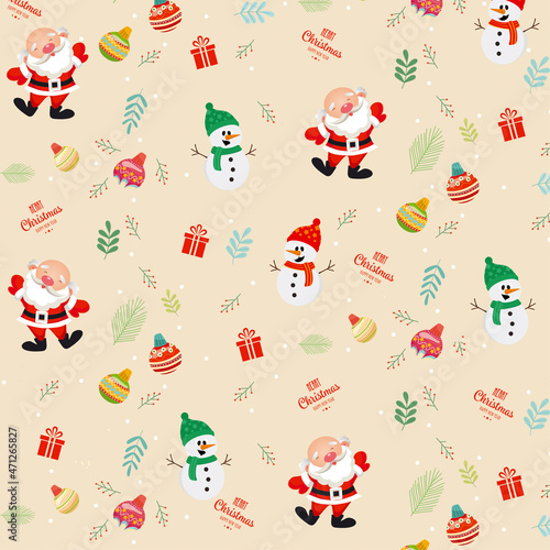 Christmas patterns with cute characters