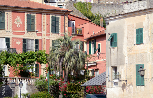 Panorama of the picturesque Finalborgo is a medieval village when it was the capital of the Marquisate of Finale. photo