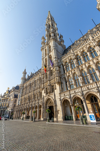 Obraz na płótnie Das Rathaus in der Hauptstadt von Belgien Brüssel w salonie