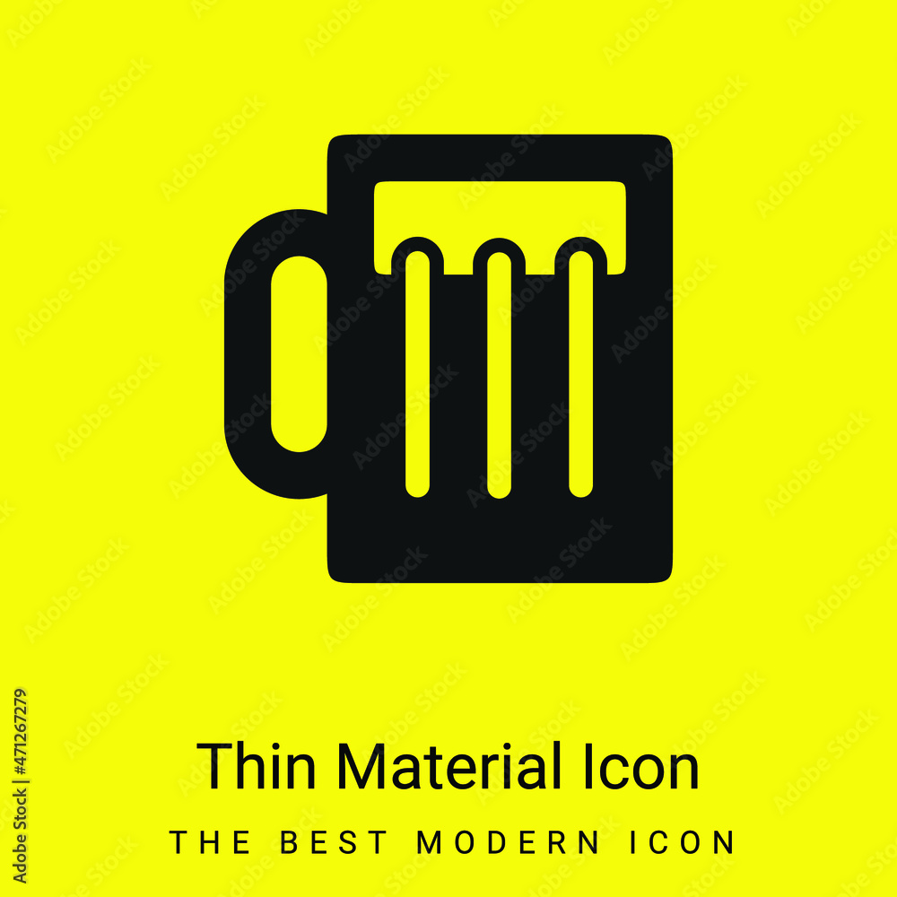 Beer Jar minimal bright yellow material icon Beer Jar minimal bright yellow material icon