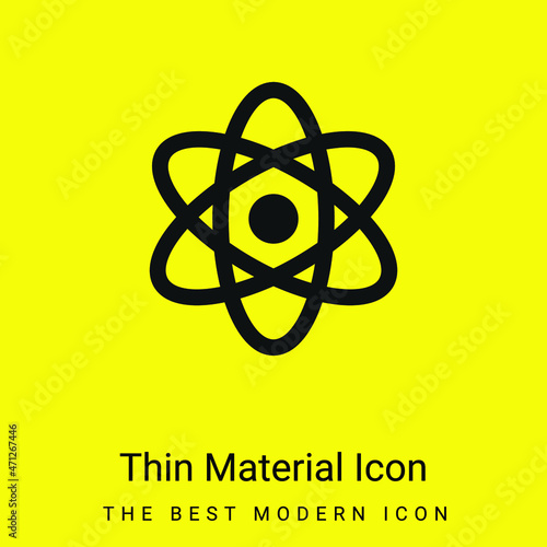 Atom minimal bright yellow material icon
