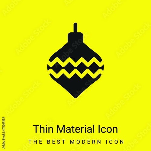 Bauble minimal bright yellow material icon