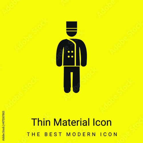Bellhop minimal bright yellow material icon