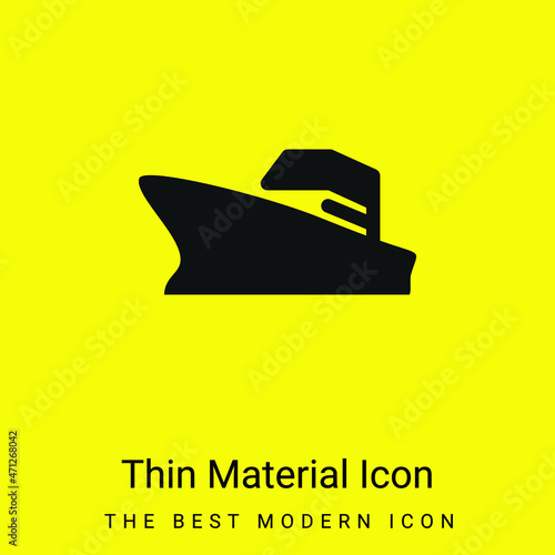 Battleship minimal bright yellow material icon