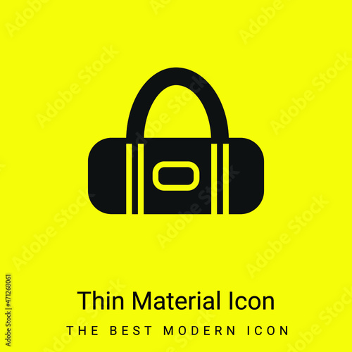 Bag minimal bright yellow material icon