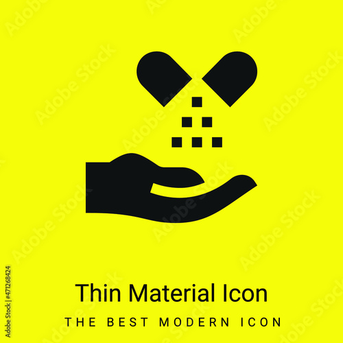 Alternative Medicine minimal bright yellow material icon