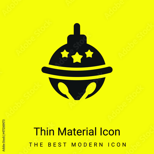 Bauble minimal bright yellow material icon