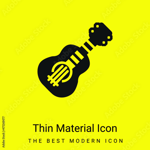 Bass Guitar minimal bright yellow material icon