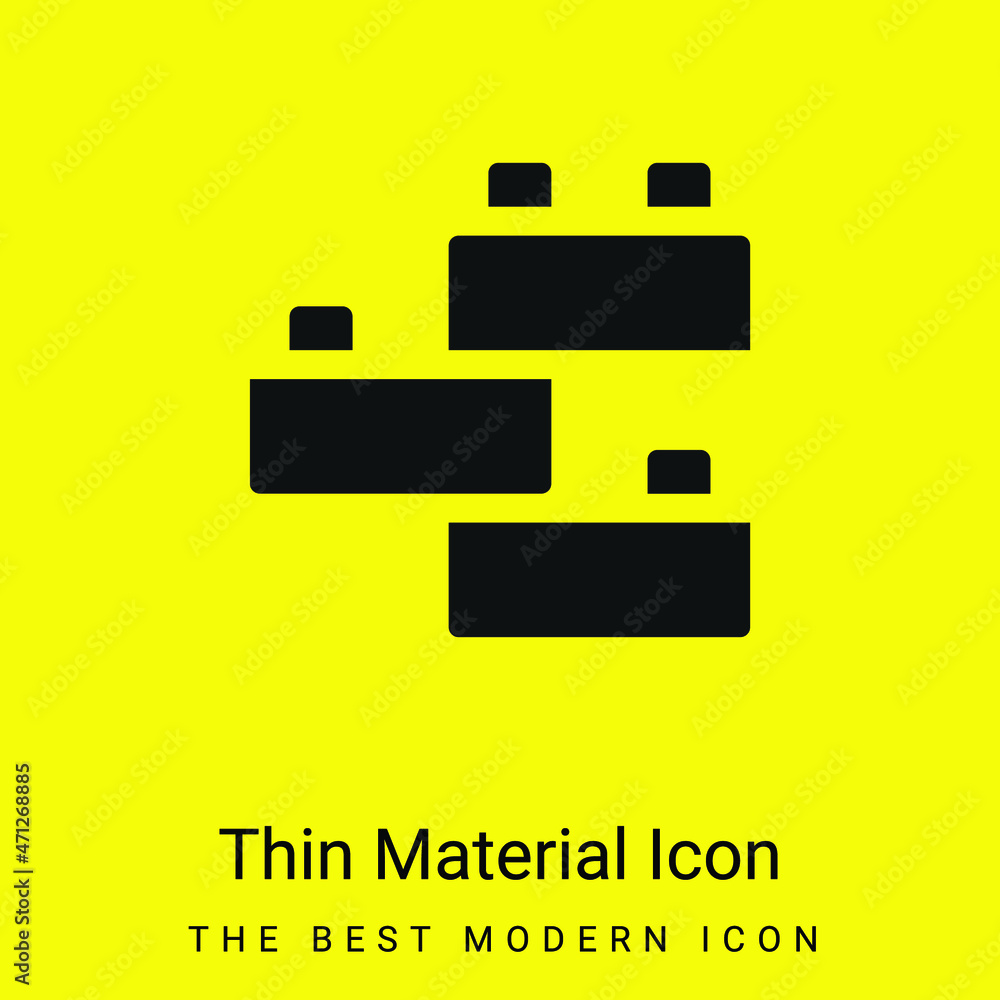 Brick minimal bright yellow material icon Brick minimal bright yellow material icon