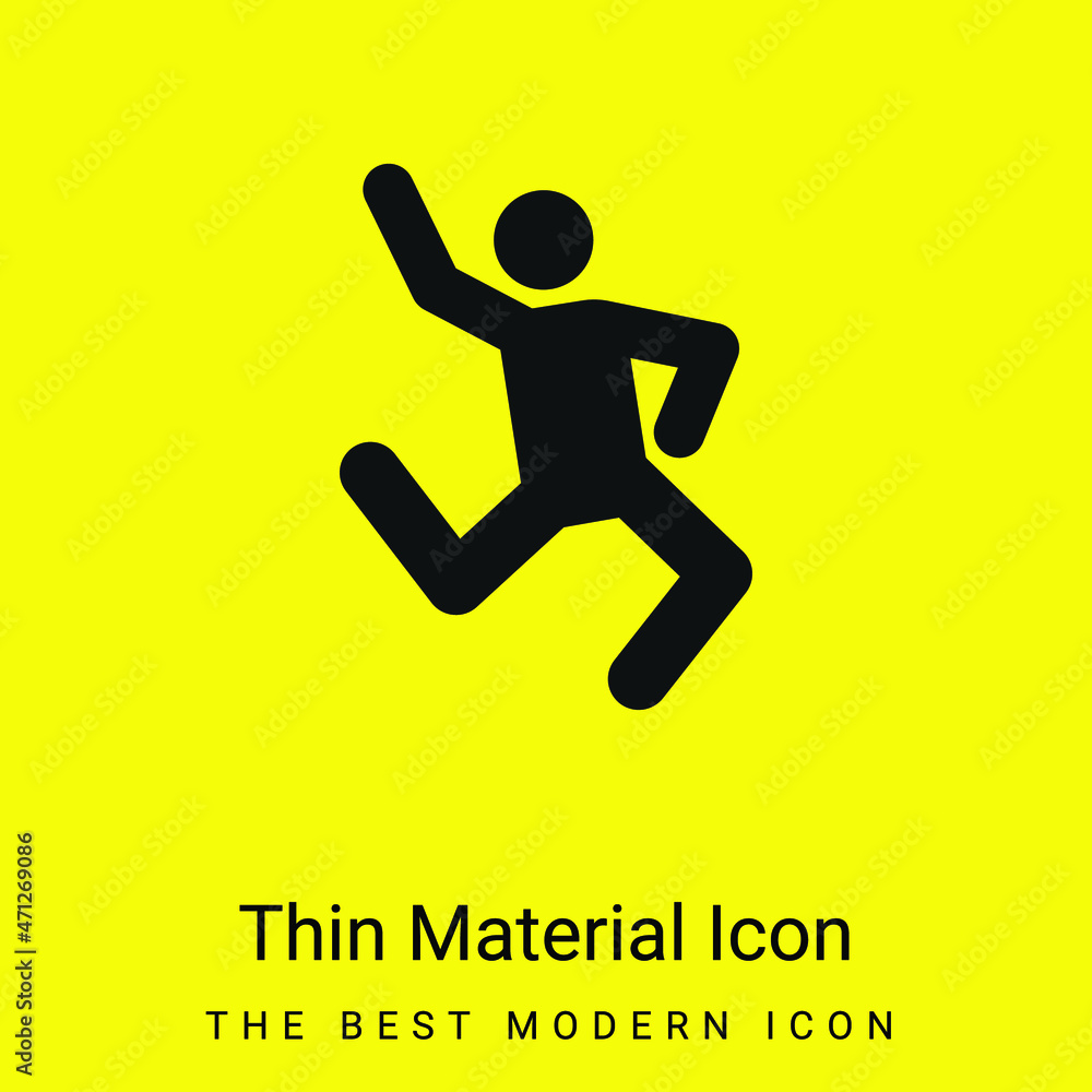 Breakdance minimal bright yellow material icon