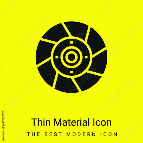 Brake Disc minimal bright yellow material icon
