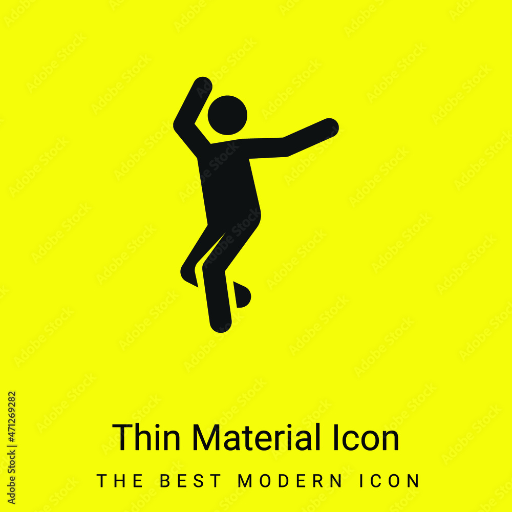 Breakdance minimal bright yellow material icon Breakdance minimal bright yellow material icon
