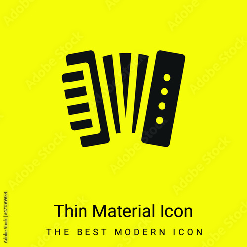 Accordion minimal bright yellow material icon