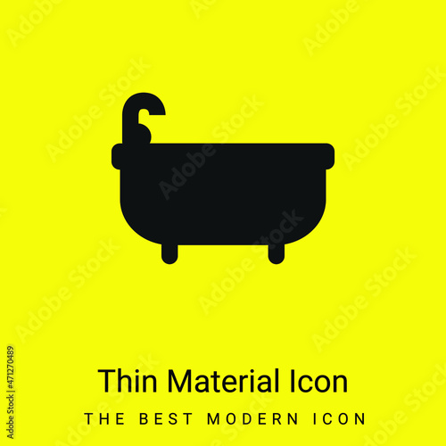 Bathtube minimal bright yellow material icon