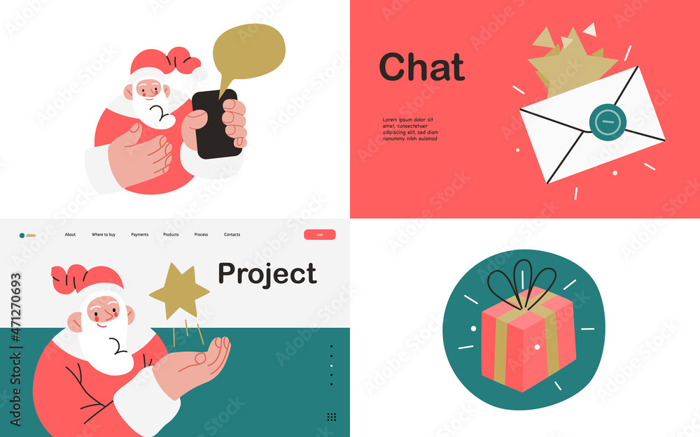 Web Santa - a corporative website page templates and icons set.