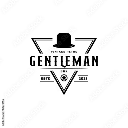 Creative Classic Vintage Retro Label Badge for Gentleman Cloth Apparel Logo Design Inspiration