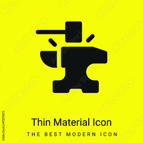 Anvil minimal bright yellow material icon