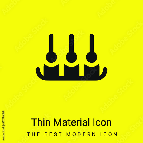 Appetizer minimal bright yellow material icon