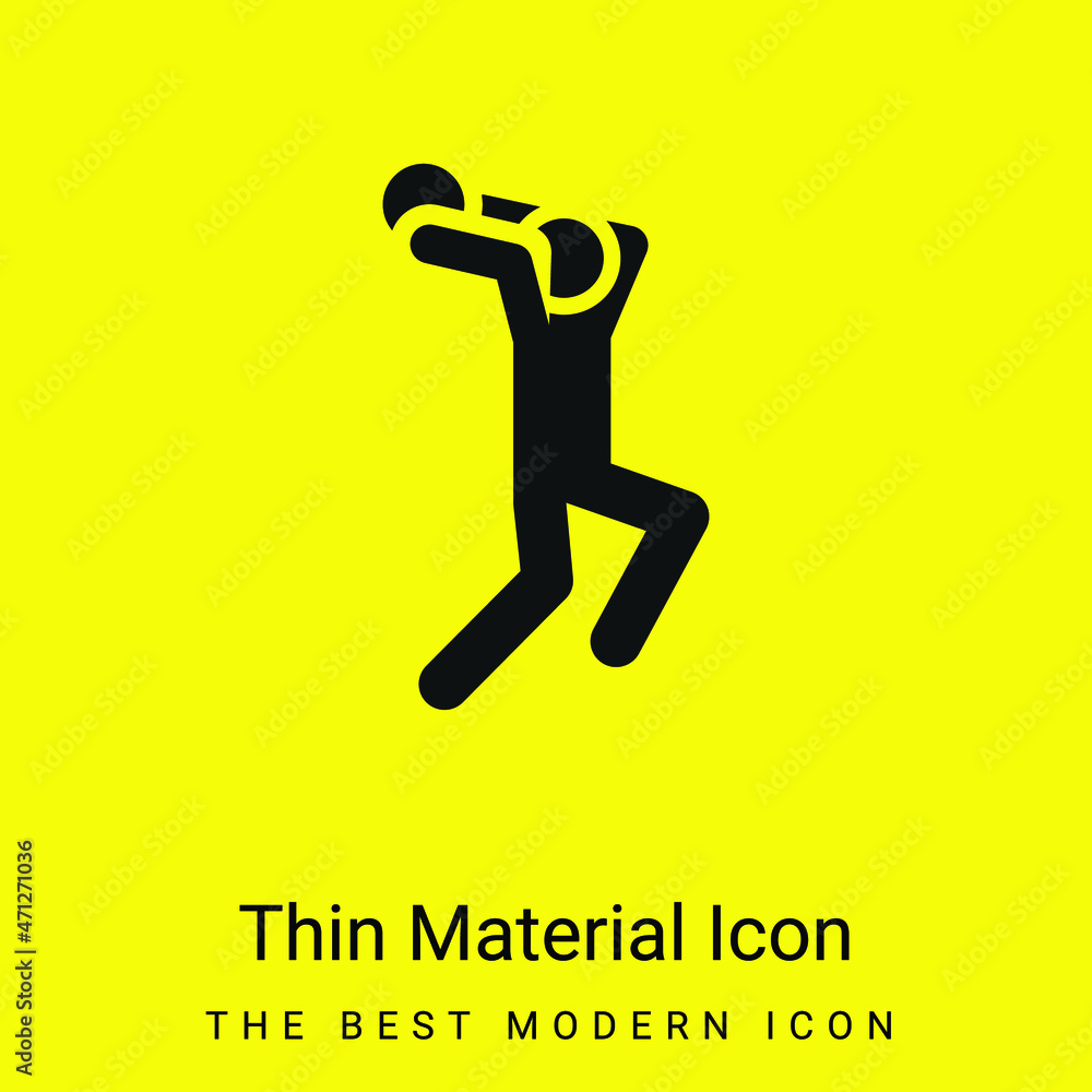 Basketball Player minimal bright yellow material icon
