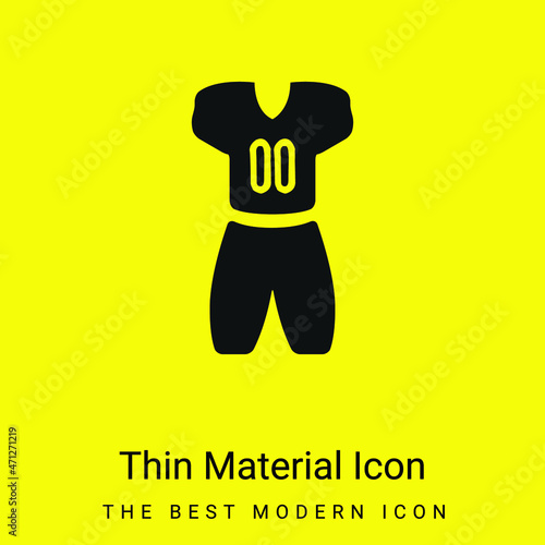 American Football Clothes minimal bright yellow material icon