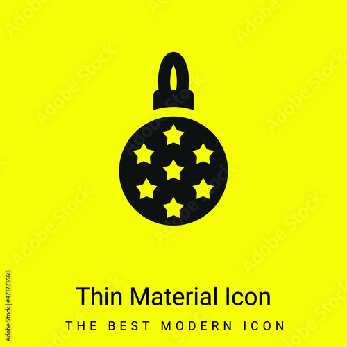 Bauble minimal bright yellow material icon