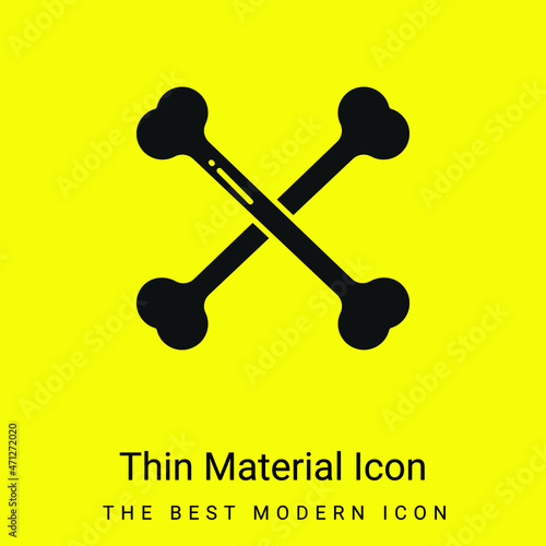 Bone minimal bright yellow material icon