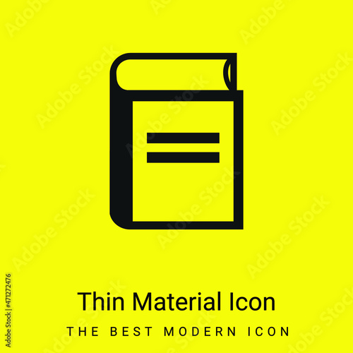 Book Outline minimal bright yellow material icon