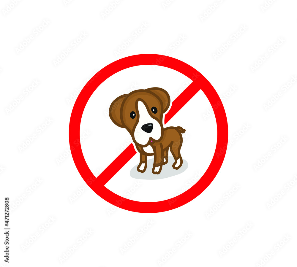 Dog prohibition sign. No pet allowed sign, vector illustration. Dog prohibition sign. No pet allowed sign, vector illustration.