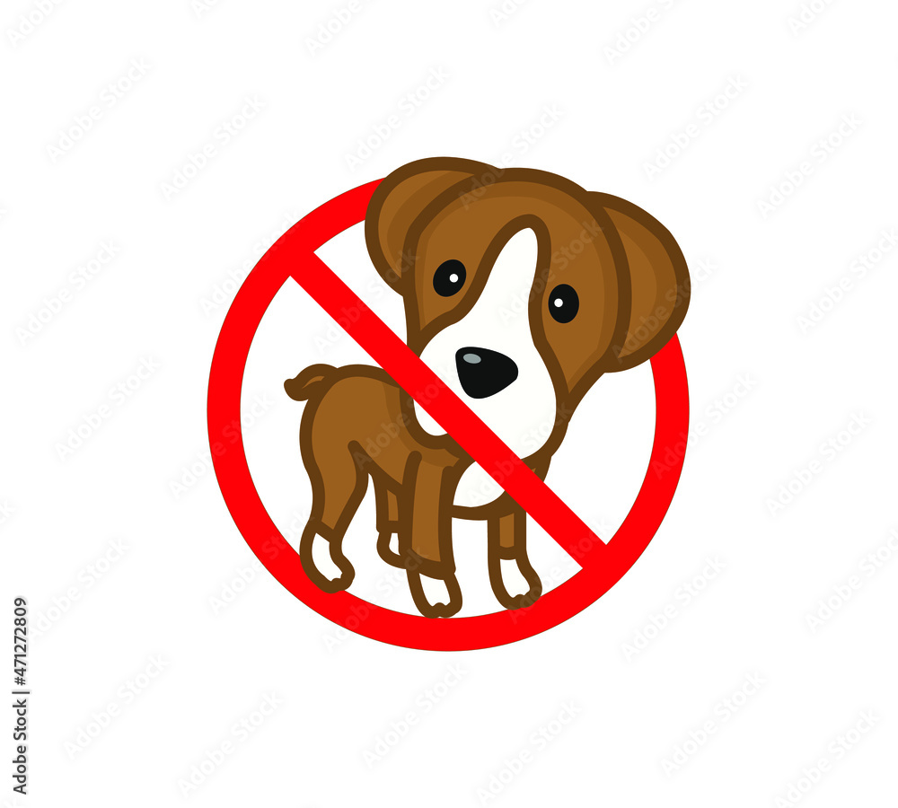 Dog prohibition sign. No pet allowed sign, vector illustration. Dog prohibition sign. No pet allowed sign, vector illustration.