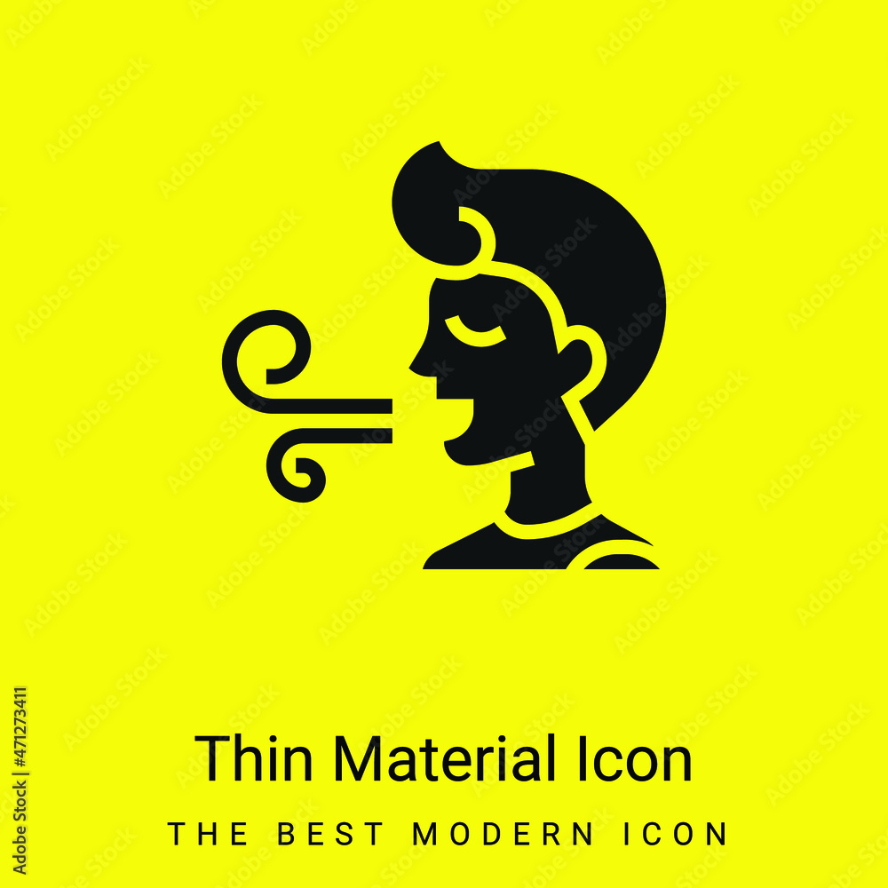 Bad Breath minimal bright yellow material icon Bad Breath minimal bright yellow material icon