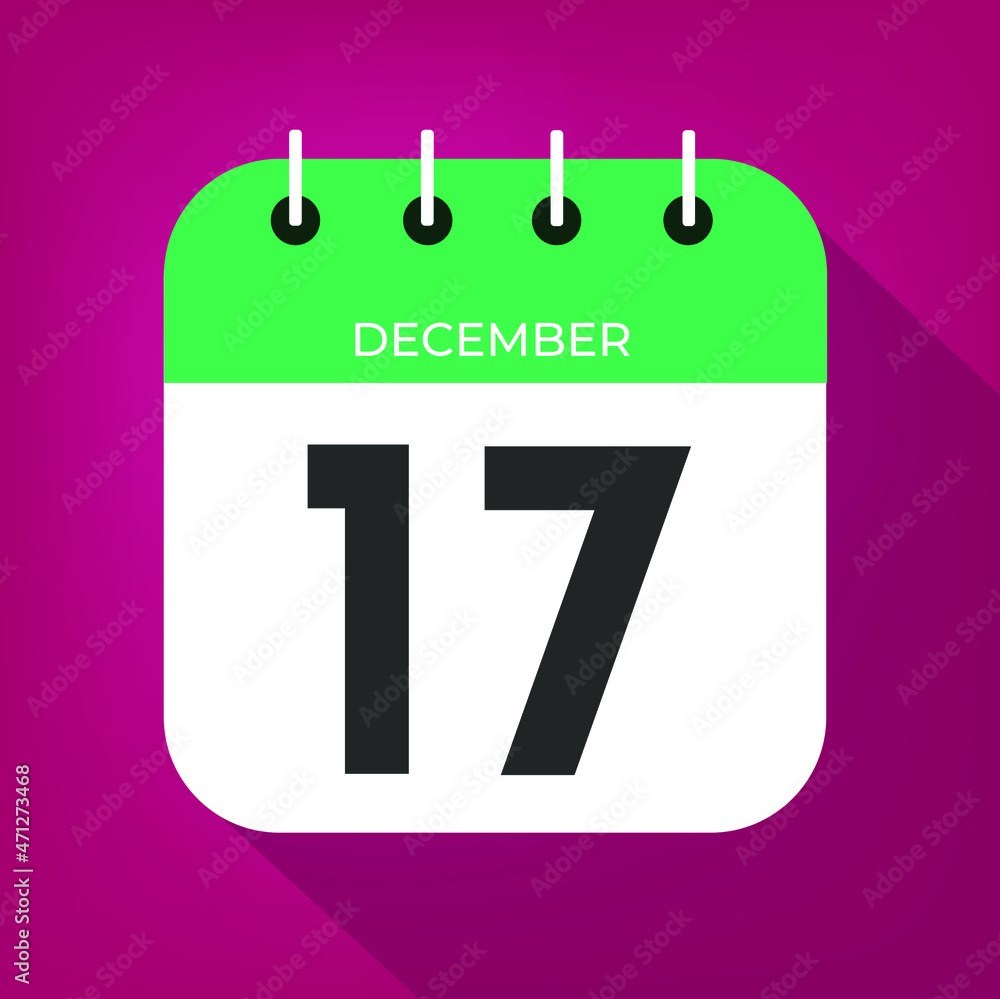 December day 17. Number seventeen on a white paper with green color border on a red wine christmas background vector. December day 17. Number seventeen on a white paper with green color border on a red wine christmas background vector.