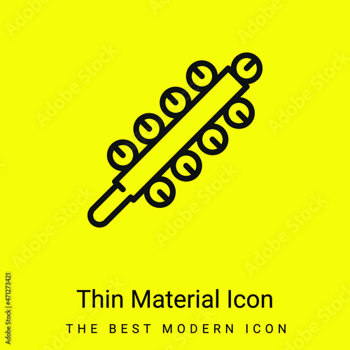Bells minimal bright yellow material icon