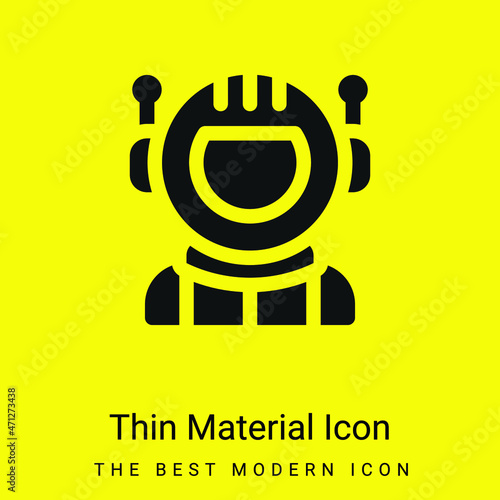 Astronaut minimal bright yellow material icon