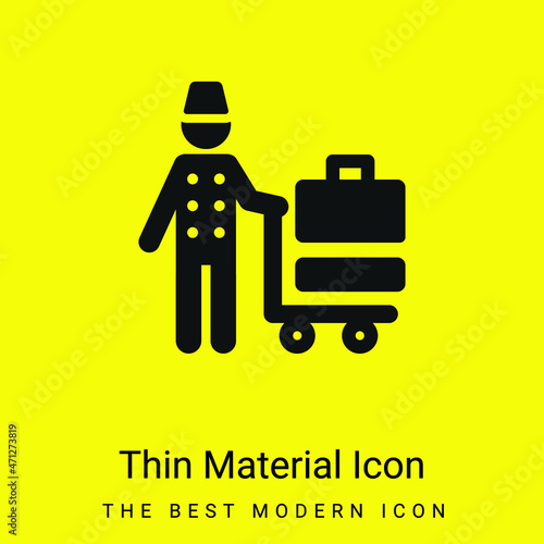 Bellhop minimal bright yellow material icon