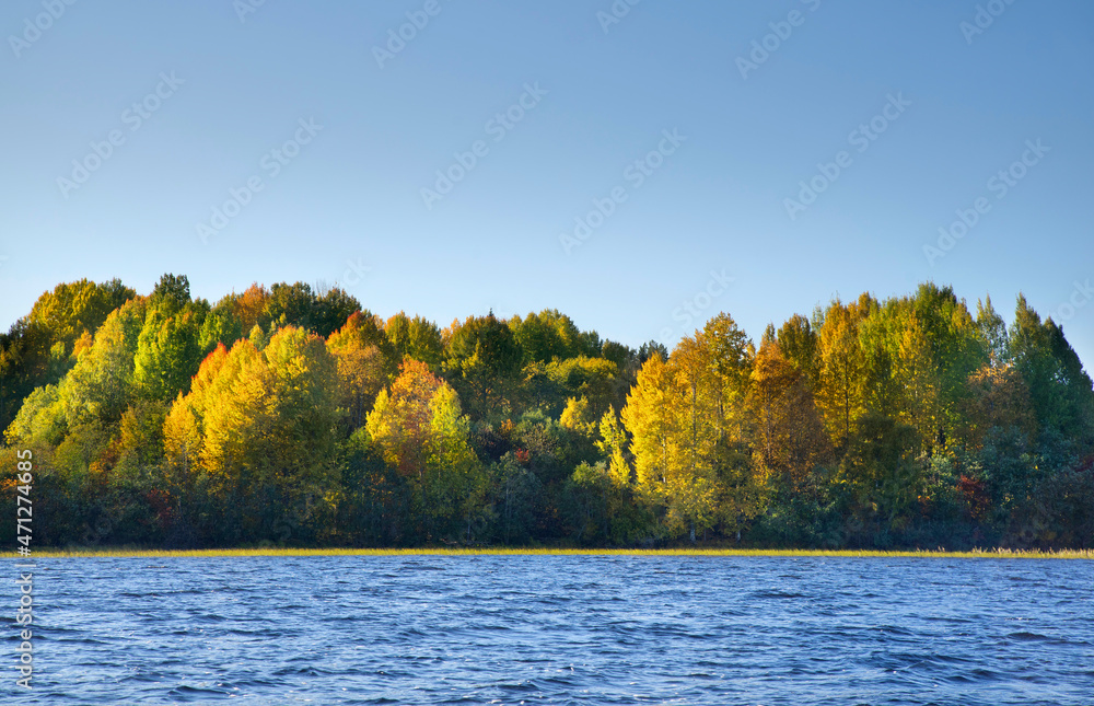 View of Kenozero lake near Vershinino village. Kenozersky National Park. Plesetsky district. Arkhangelsk oblast. Russia View of Kenozero lake near Vershinino village. Kenozersky National Park. Plesetsky district. Arkhangelsk oblast. Russia