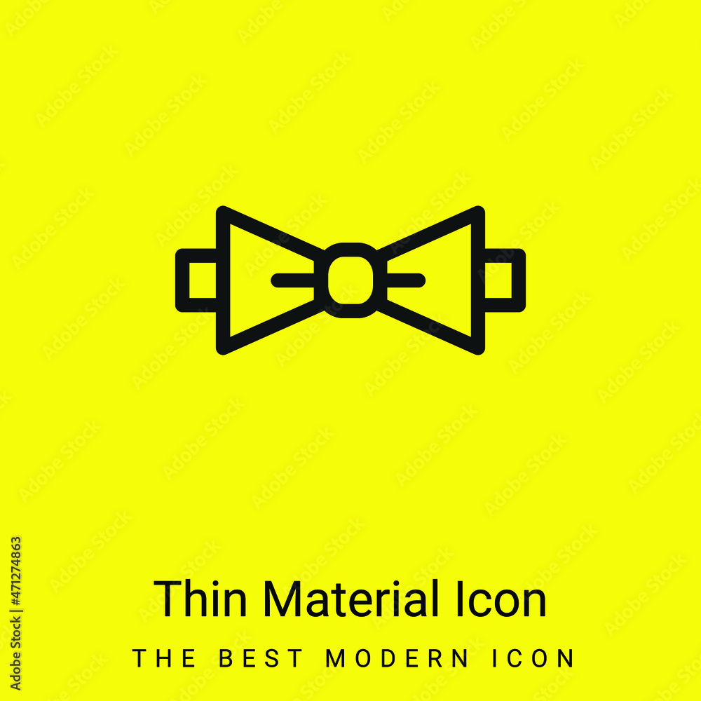 Bow Tie minimal bright yellow material icon Bow Tie minimal bright yellow material icon