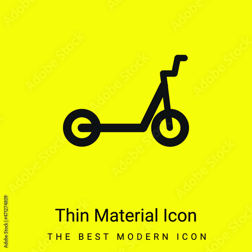 Bicycle minimal bright yellow material icon