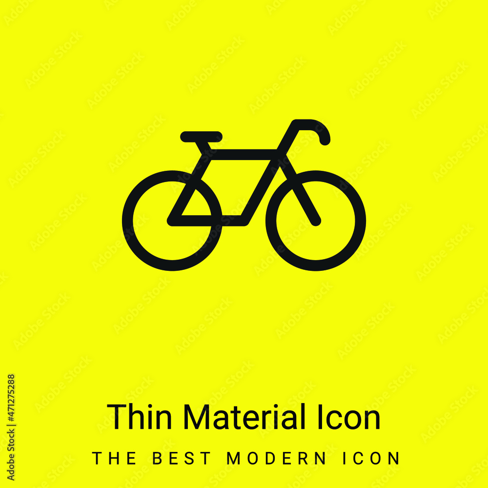 Bicycle Facing Right minimal bright yellow material icon Bicycle Facing Right minimal bright yellow material icon