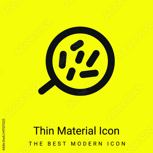 Body Cells Under A Magnification Tool minimal bright yellow material icon