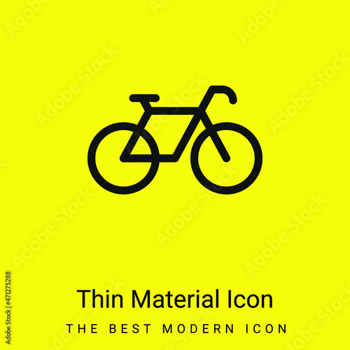 Bicycle Facing Right minimal bright yellow material icon