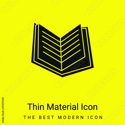 Book Black Opened Pages minimal bright yellow material icon