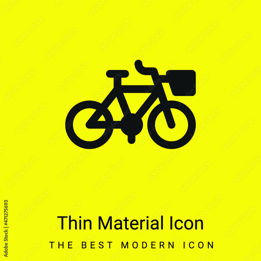 Bicycle minimal bright yellow material icon Bicycle minimal bright yellow material icon